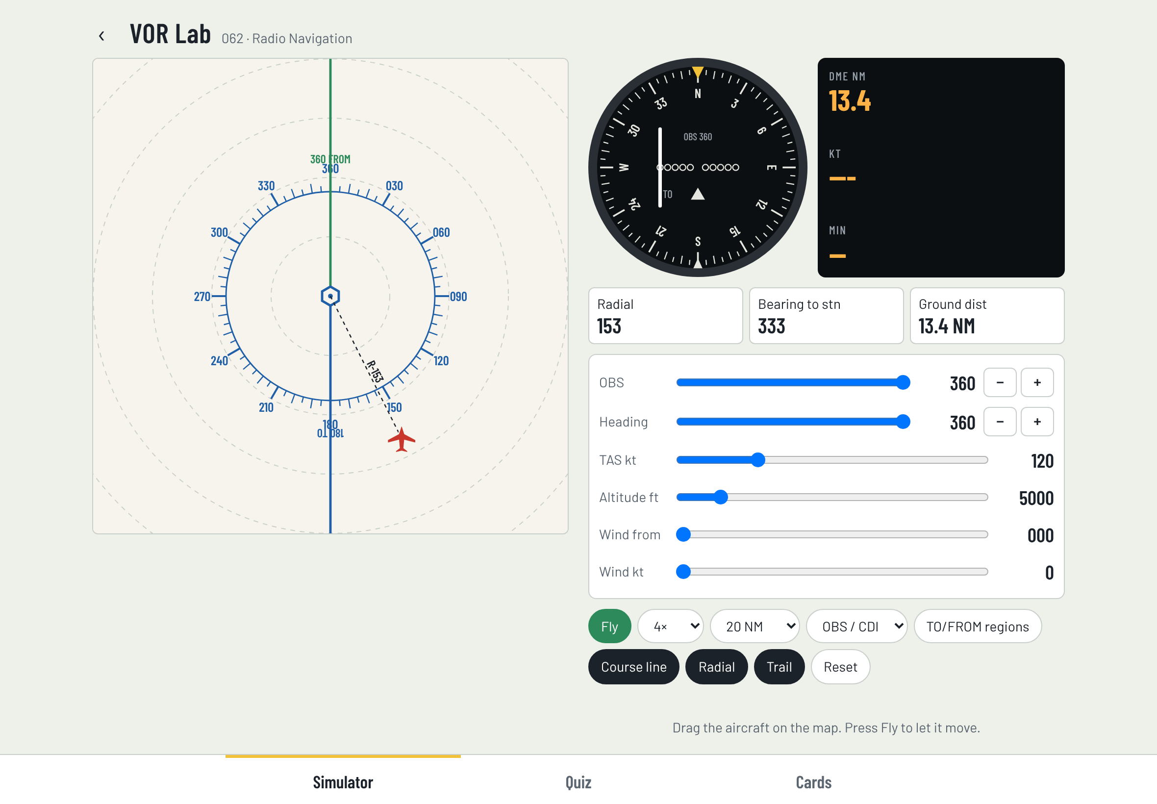 ATPL Lab – VOR Lab (iPad) screenshot